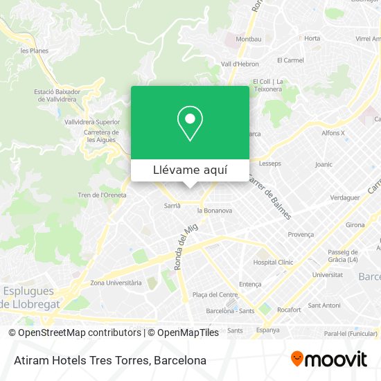 Mapa Atiram Hotels Tres Torres