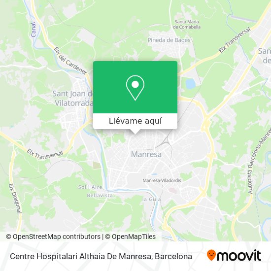 Mapa Centre Hospitalari Althaia De Manresa