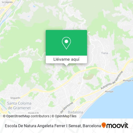 Mapa Escola De Natura Angeleta Ferrer I Sensat