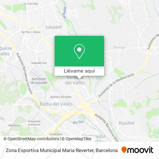 Mapa Zona Esportiva Municipal Maria Reverter