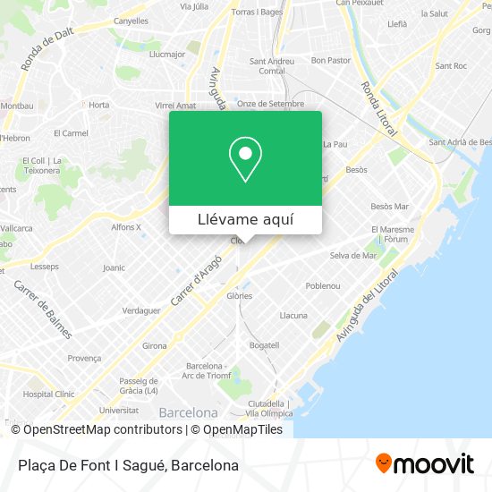 Mapa Plaça De Font I Sagué