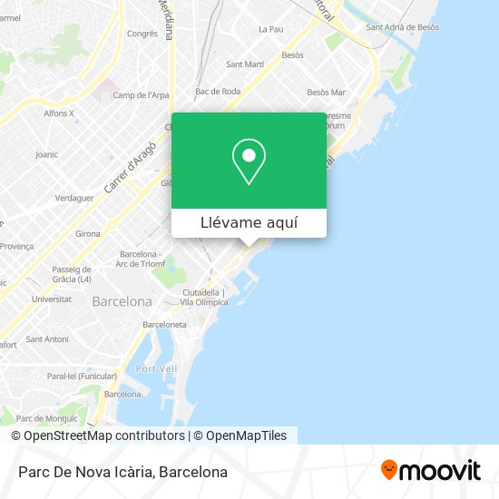 Mapa Parc De Nova Icària