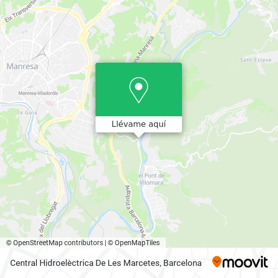 Mapa Central Hidroelèctrica De Les Marcetes