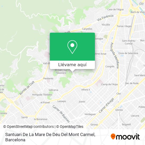 Mapa Santuari De La Mare De Déu Del Mont Carmel