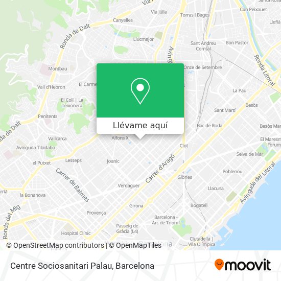 Mapa Centre Sociosanitari Palau