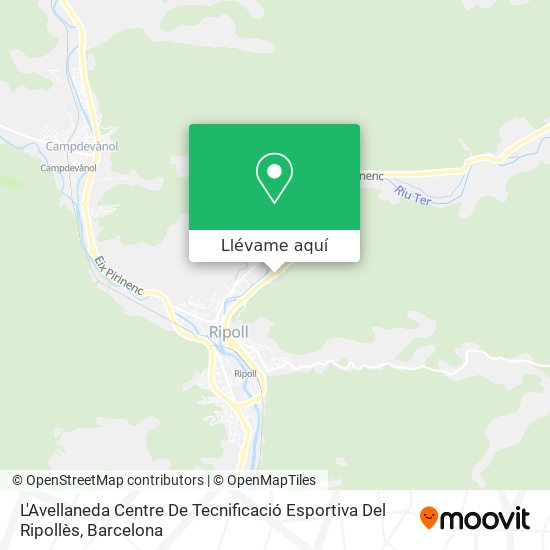 Mapa L'Avellaneda Centre De Tecnificació Esportiva Del Ripollès