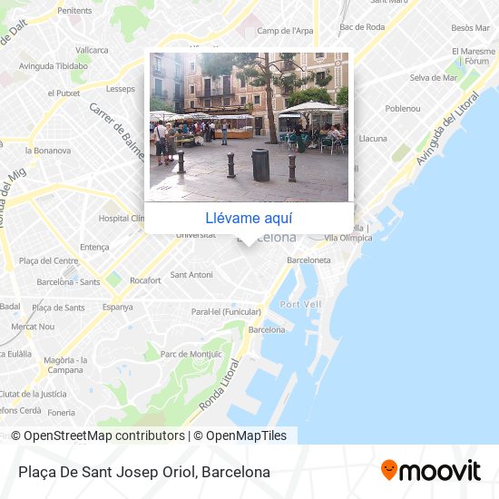 Mapa Plaça De Sant Josep Oriol