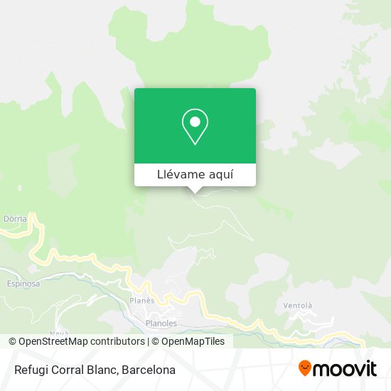 Mapa Refugi Corral Blanc
