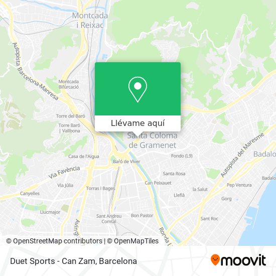 Mapa Duet Sports - Can Zam