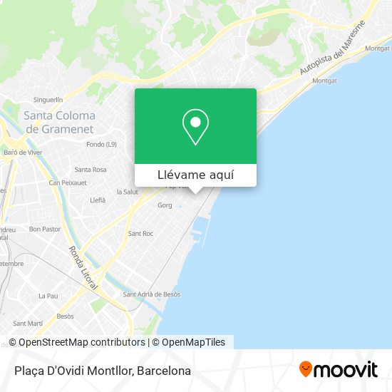Mapa Plaça D'Ovidi Montllor