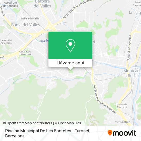 Mapa Piscina Municipal De Les Fontetes - Turonet
