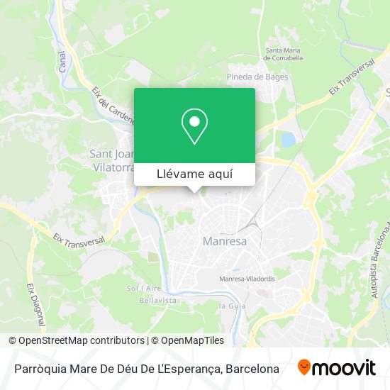 Mapa Parròquia Mare De Déu De L'Esperança