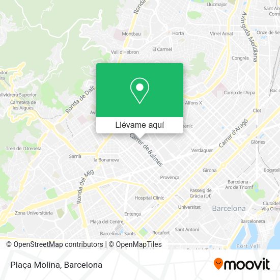 Mapa Plaça Molina