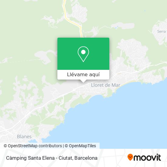 Mapa Càmping Santa Elena - Ciutat