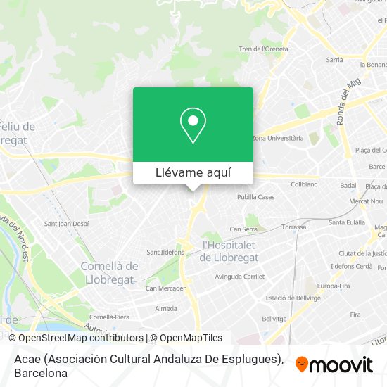 Mapa Acae (Asociación Cultural Andaluza De Esplugues)