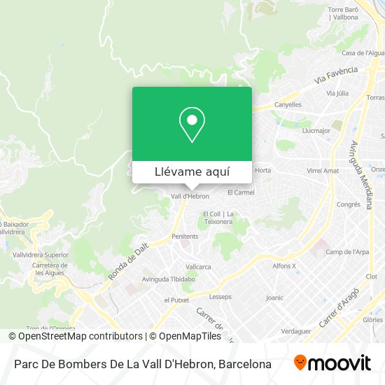 Mapa Parc De Bombers De La Vall D'Hebron