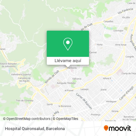 Mapa Hospital Quironsalud