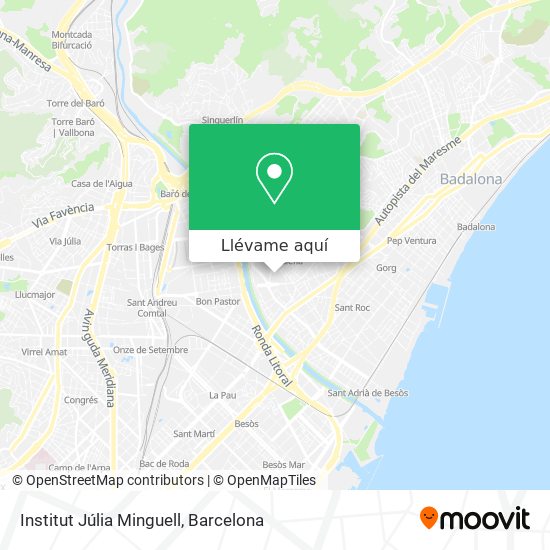 Mapa Institut Júlia Minguell
