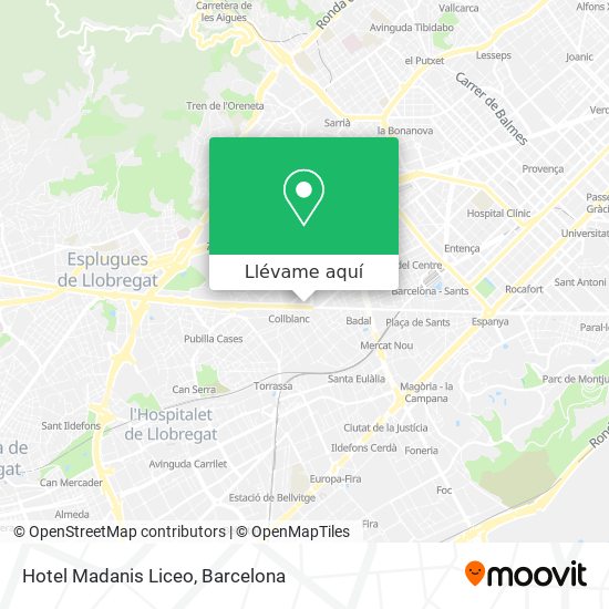 Mapa Hotel Madanis Liceo