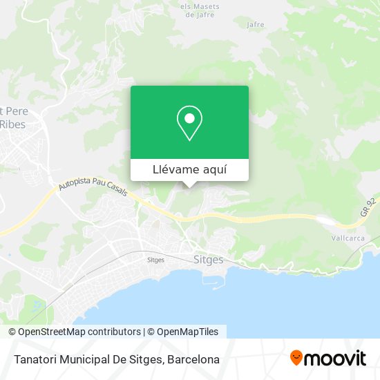 Mapa Tanatori Municipal De Sitges