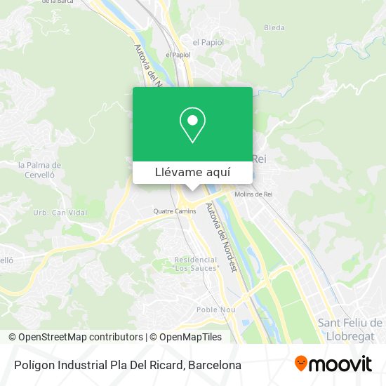 Mapa Polígon Industrial Pla Del Ricard
