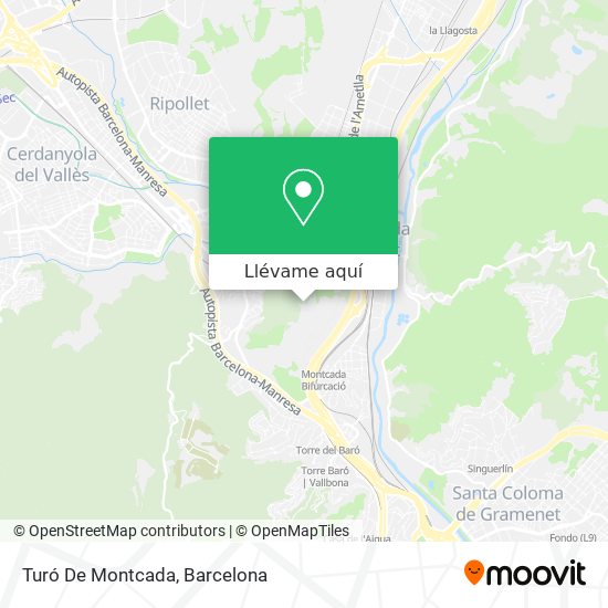 Mapa Turó De Montcada