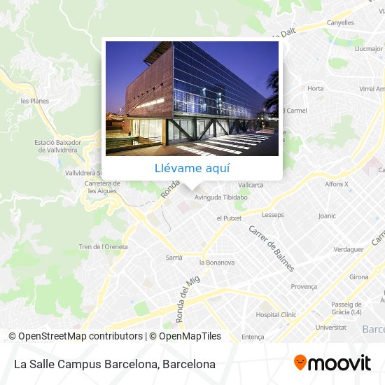 Mapa La Salle Campus Barcelona