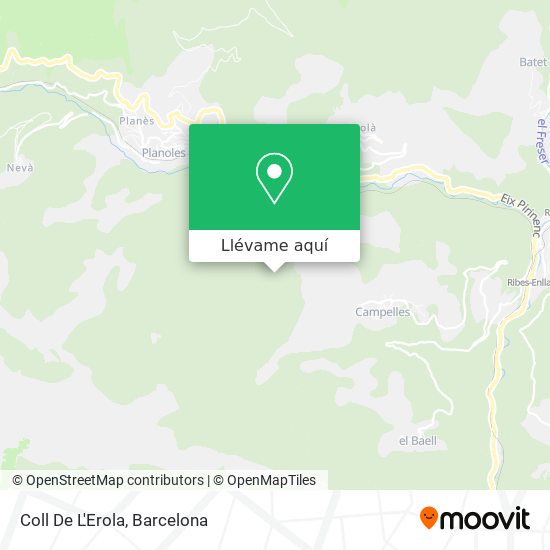 Mapa Coll De L'Erola