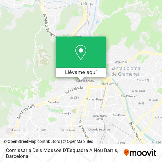 Mapa Comissaria Dels Mossos D'Esquadra A Nou Barris