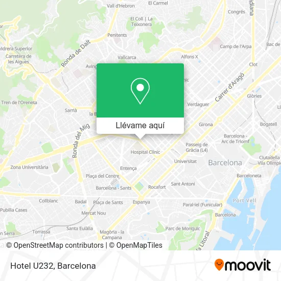 Mapa Hotel U232