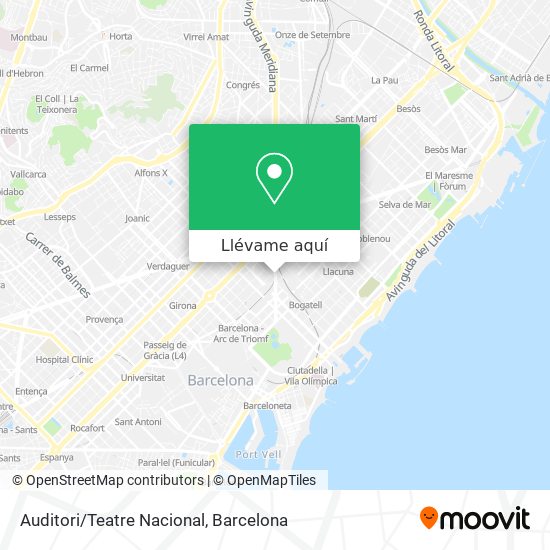 Mapa Auditori/Teatre Nacional