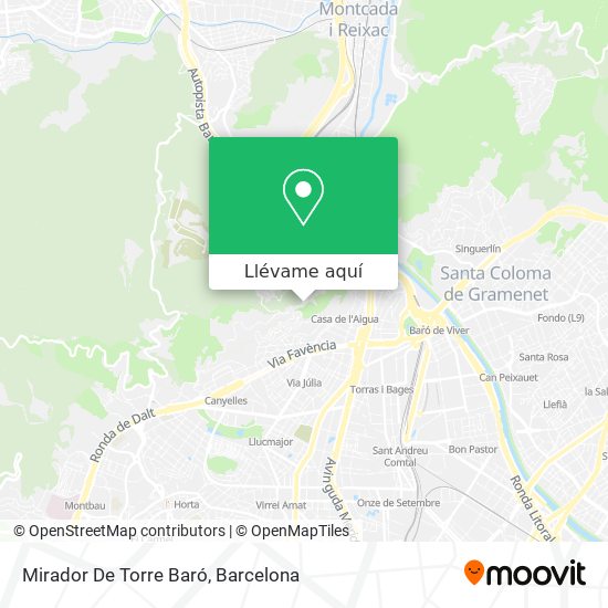 Mapa Mirador De Torre Baró