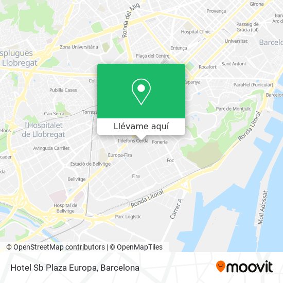 Mapa Hotel Sb Plaza Europa