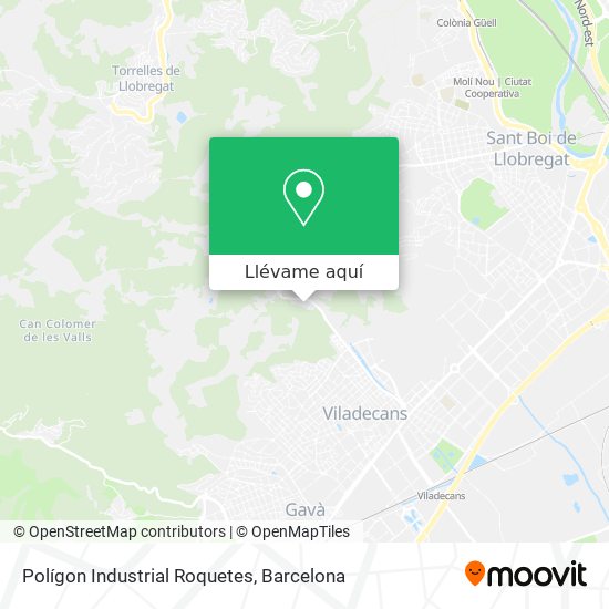 Mapa Polígon Industrial Roquetes