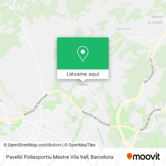 Mapa Pavelló Poliesportiu Mestre Vila Vell