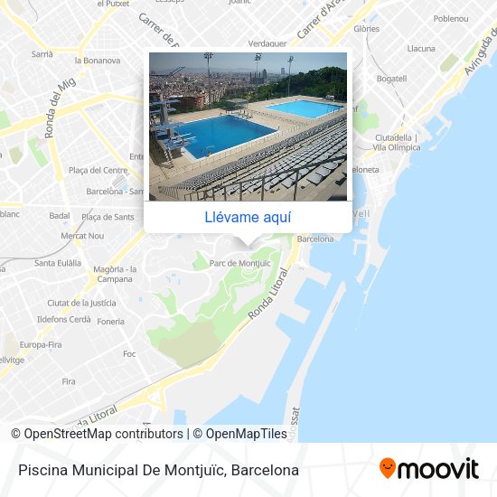 Mapa Piscina Municipal De Montjuïc