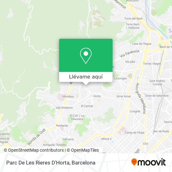 Mapa Parc De Les Rieres D'Horta