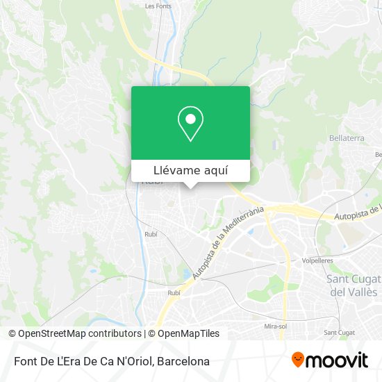 Mapa Font De L'Era De Ca N'Oriol