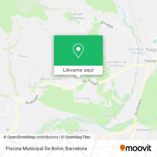 Mapa Piscina Municipal De Bolvir