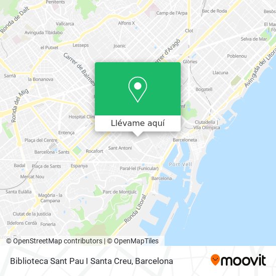 Mapa Biblioteca Sant Pau I Santa Creu