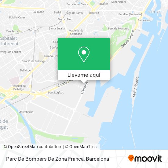Mapa Parc De Bombers De Zona Franca