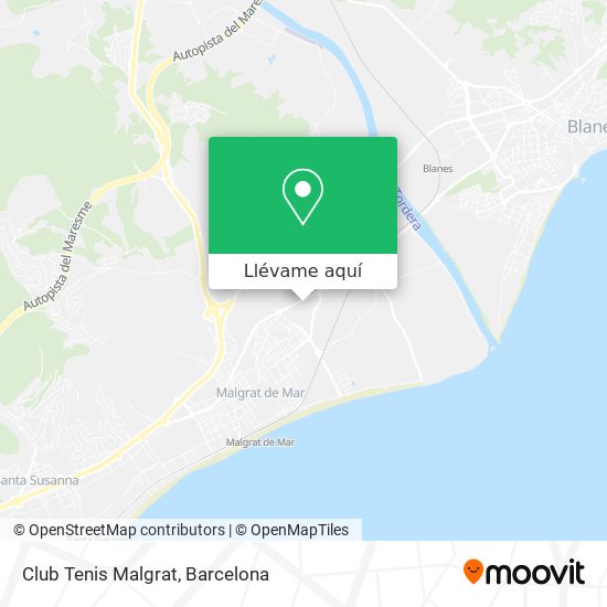 Mapa Club Tenis Malgrat