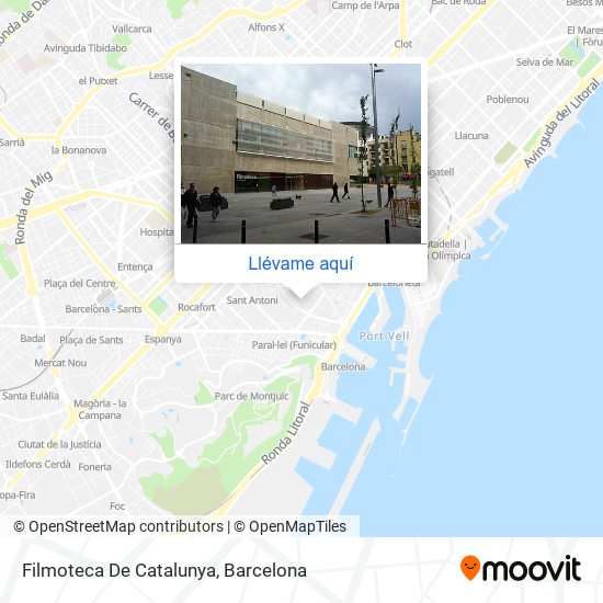 Mapa Filmoteca De Catalunya