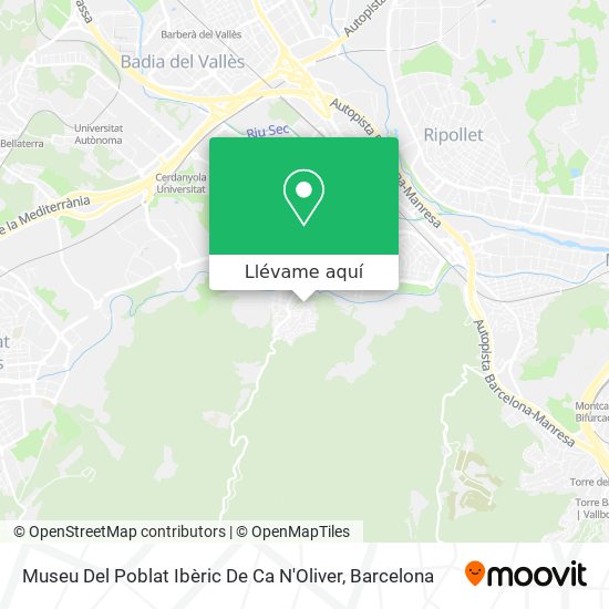 Mapa Museu Del Poblat Ibèric De Ca N'Oliver