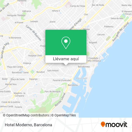 Mapa Hotel Moderno