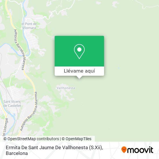 Mapa Ermita De Sant Jaume De Vallhonesta (S.Xii)