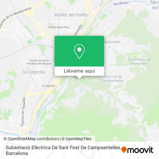 Mapa Subestació Elèctrica De Sant Fost De Campsentelles