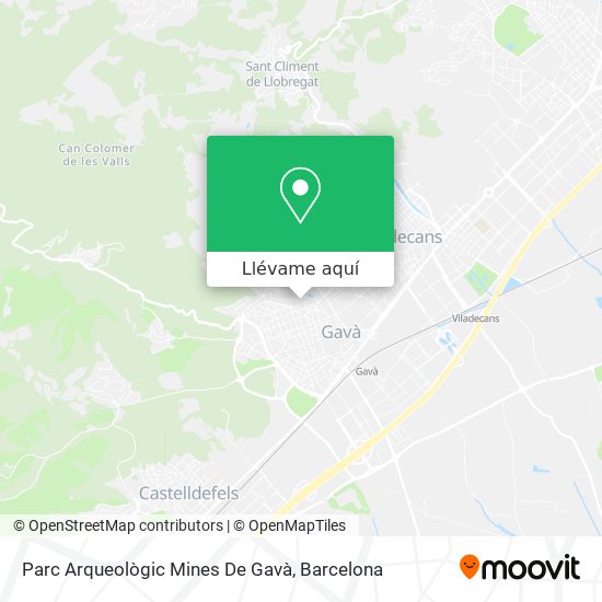 Mapa Parc Arqueològic Mines De Gavà