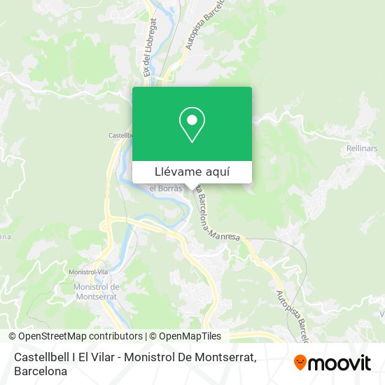 Mapa Castellbell I El Vilar - Monistrol De Montserrat