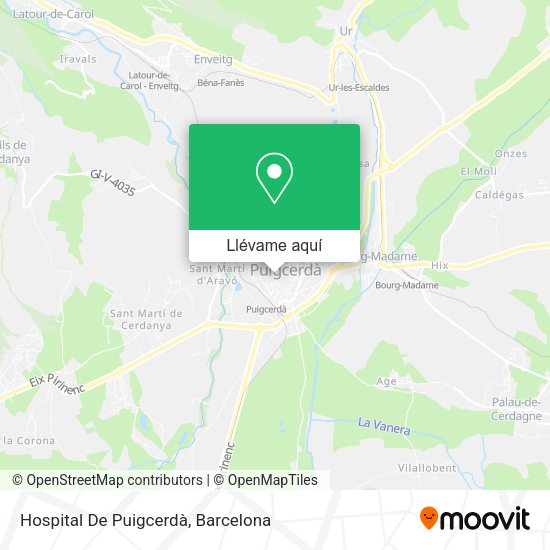 Mapa Hospital De Puigcerdà